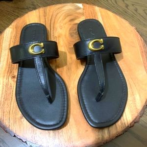 Coach Jessie Signature Buckle Thong Sandals